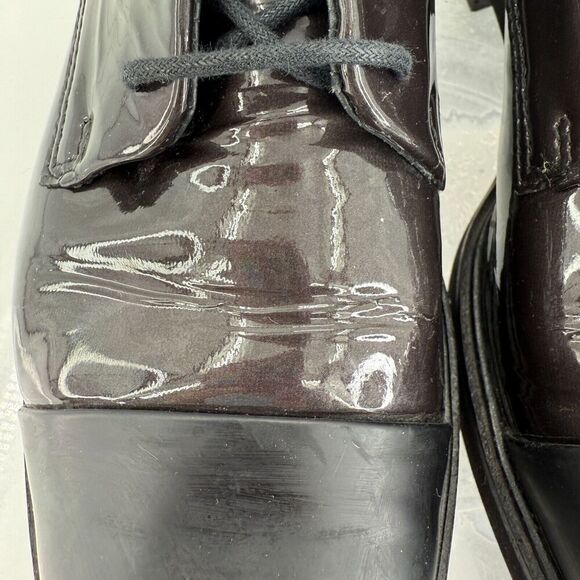 Paul Green Emmy Oxfords US 6 UK 3.5 Black Patent Leather Cap Toe Lace Up Shoes - Picture 16 of 16